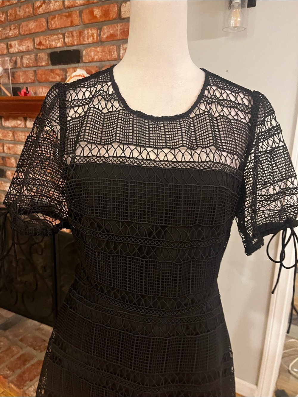 Tularosa $238 PTP 18 Eden Lace Dress in Black - Picture 4 of 8